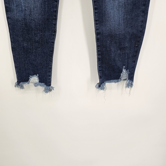 RiSEN rose gold button fly chewed hem high rise skinny jeans size 1XL - Picture 4 of 8